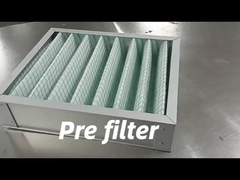 Air Pre Filter yang dapat disesuaikan 6-15Pa Dengan Kerangka Aluminium Serat Polyester Katun Untuk Ruang Bersih