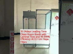 10-14 hari Lead Time Clean Room Booth dengan Laminar Flow dan 99,999% Efisiensi pada 0,3 Um Hepa Filter