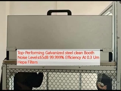 Berkinerja tinggi Galvanis baja bersih Booth Noise Level≤65dB 99,999% Efisiensi pada 0,3 Um Hepa Filter