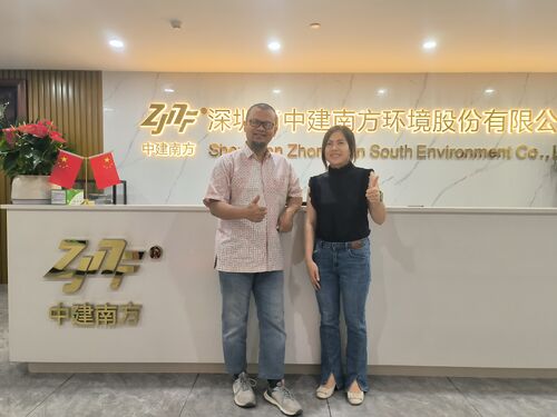 Latest company news about Pelanggan dari Indonesia mengunjungi China Construction Shenzhen Zhong Jian South Environment Co., Ltd.
