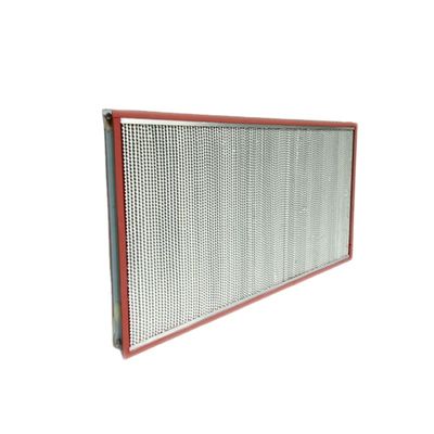 Industri Filter Udara HEPA Suhu Tinggi, H13 H14 99,95% 0.3um Filter HEPA Pleated