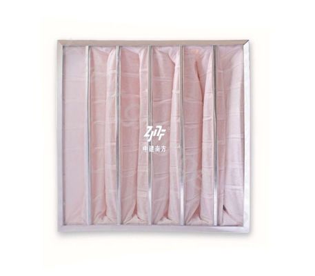 Aluminium / Galvanized Steel Bag Air Filter 4 kantong Desain baru