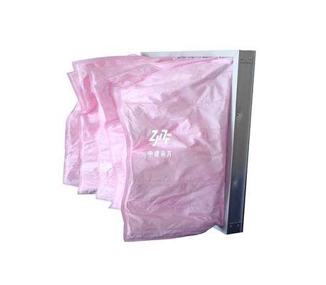 Disesuaikan pabrik bisa dicuci saku Filter Udara Kuning Biru Pink F7 F8 F9 Untuk Industri