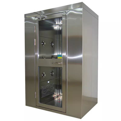 Mesin Pembersih Sol Orang Kargo Kamar Bersih Air Shower 6-24 Nozzles Double Side Stainless Steel