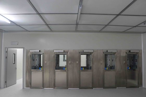 Ruang Bersih Modular Prefabrikasi Kelas 100 1000 ISO 5 8 Soft PVC Curtain Wall Booth