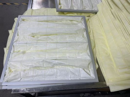 Fiberglass 6 Hvac Air Filter Air Filter Bags Custom Frame Untuk Pembersih Udara Bersih