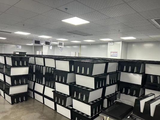 Saringan Udara Bank V Baja Galvanis dengan Kertas Serat Kaca Superhalus