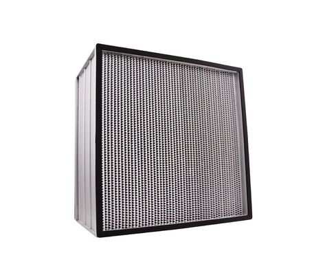 Panel Konstruksi HEPA Filter Udara H13 Dengan 100% Kelembaban Resistensi Serat Kaca