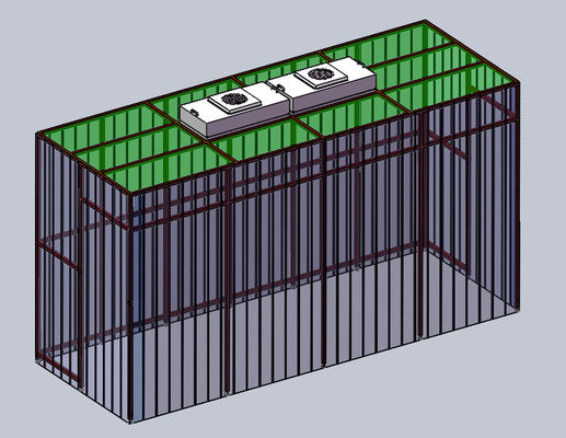 Anti Static Clean Room Booth Dengan Kasus Kayu Lapis Optimized Kontrol Tekanan Udara