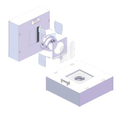 Aluminium Alloy FFU Fan Filter Unit dengan H13/H14 HEPA Filter untuk Cleanroom Air Filtration