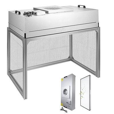 HEPA H14 Filter Udara Kelas 100 Bangku Bersih Laminar Vertikal/Horizontal Dengan Blowing Otomatis