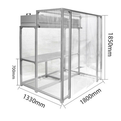 Mudah Menginstal Portable Air Filtration Commercial Booth Seating Bench Dengan 99,99% 0.3um Porositas Dan HEPA atau ULPA Filter
