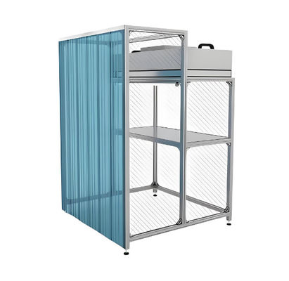 Kamar bersih dengan aliran udara yang dapat disesuaikan dengan 99,99% porositas 0,3um dan bahan bodi baja / stainless steel yang digulung dingin