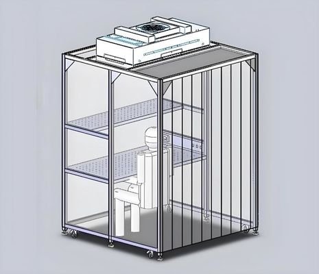Customized Cold-roll Steel Booth untuk Mengumpulkan Komponen Sensitif dalam Solusi Kerja Laboratorium Pengumpulan Semikonduktor