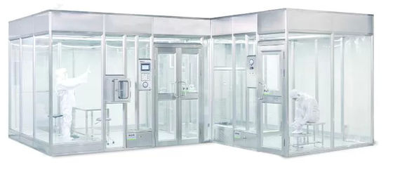 Modular Kamar Bersih Dengan Langit-langit Ffu Sistem Filtrasi AC Untuk Sistem Aliran Udara Unidirectional Bekerja Bebas debu