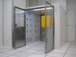 Kelas100-1000 Kamar bersih Air Shower dengan Nozzles stainless steel dan 99,99% kebersihan