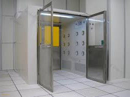 1.2mm Ketebalan Kamar Bersih Air Shower dengan 24 Nozzles stainless steel di dua sisi dan Sraying Painting Surface Finish