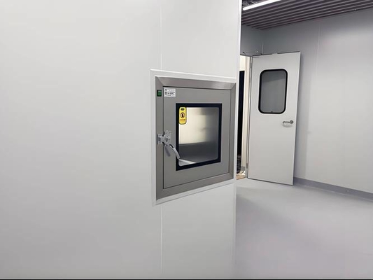 Cleanroom Passage Cabinet for Controlled Item Transfer Place Close Activate Retrieve DO NOT Open Both Doors Simultan
