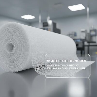 quality Bahan Filter Udara Nano Fiber Efisiensi Filtrasi yang Ditingkatkan Media Filtrasi Udara Ideal untuk Filter HVAC dan Industri factory