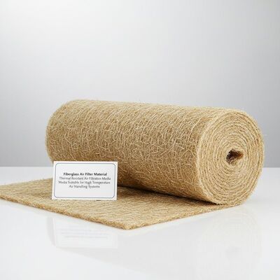 quality Bahan Filter Udara Fiberglass Tahan Panas Media Filtrasi Udara Cocok untuk Sistem Penanganan Udara Suhu Tinggi factory