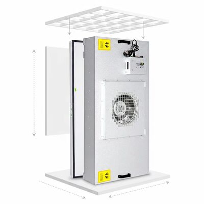 quality Unit Filter Kipas HEPA Efisiensi Tinggi 99,99% dengan Baja Tahan Karat SUS304 dan Kontrol Tiga Kecepatan factory